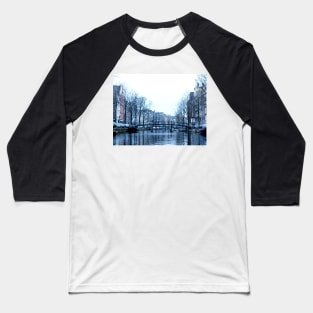 Landscape photo Amsterdam canals Baseball T-Shirt